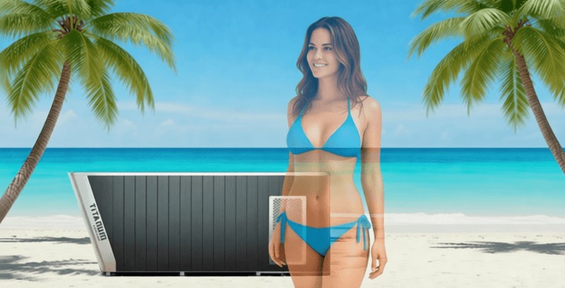 Titanum Eisbad am Strand